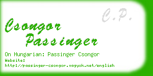 csongor passinger business card